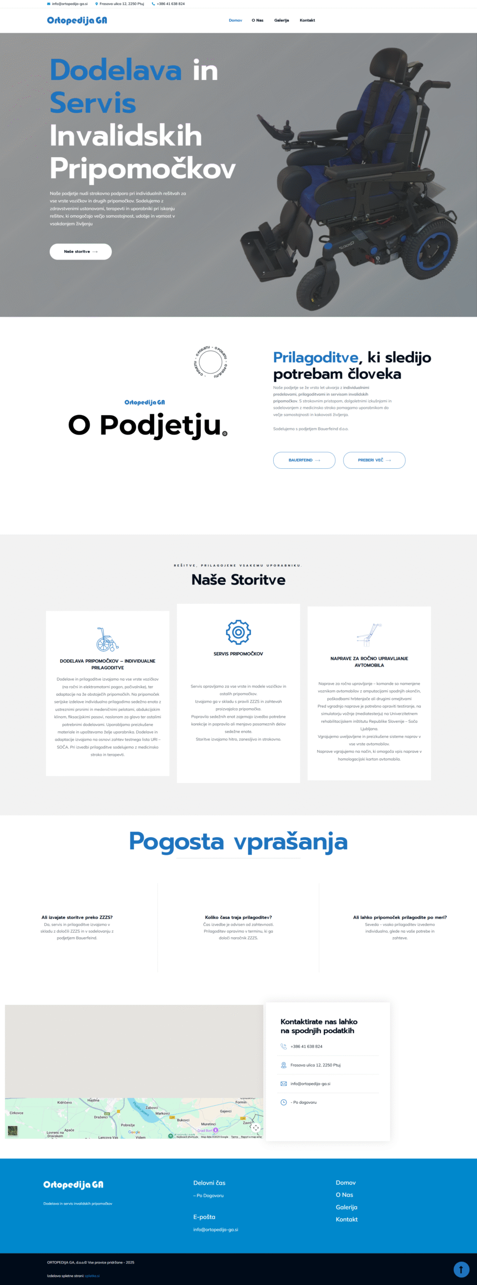 OrtopedijaGA-naslovna-stran Ortopedija GA spletna stran s celotno predstavitvijo storitev in kontaktov