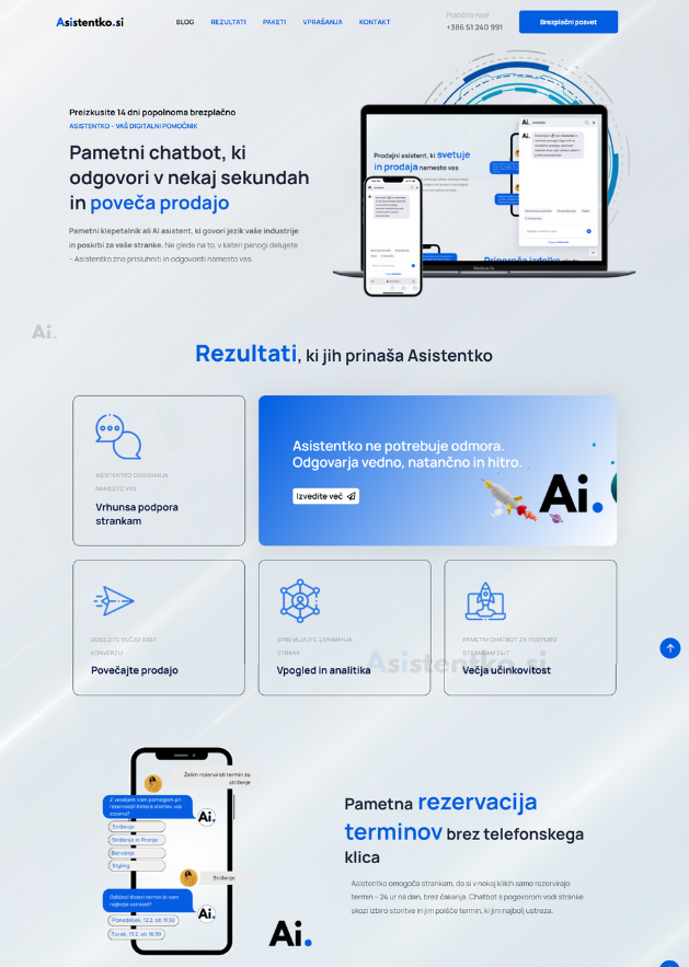 asistentko-hero Fizioterapija Rudolfovo spletna stran - hero sekcija s strokovnimi fizioterapevtskimi storitvami, online naročanje terminov in delovni čas