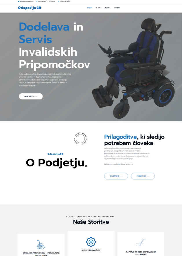 ortopedijaga-naslovna-stran Fizioterapija Rudolfovo spletna stran - hero sekcija s strokovnimi fizioterapevtskimi storitvami, online naročanje terminov in delovni čas