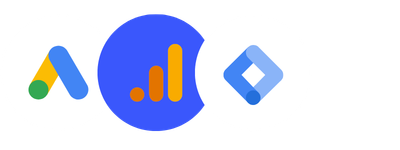 Logotipi Google Ads, Google Analytics 4 in Google Tag Manager